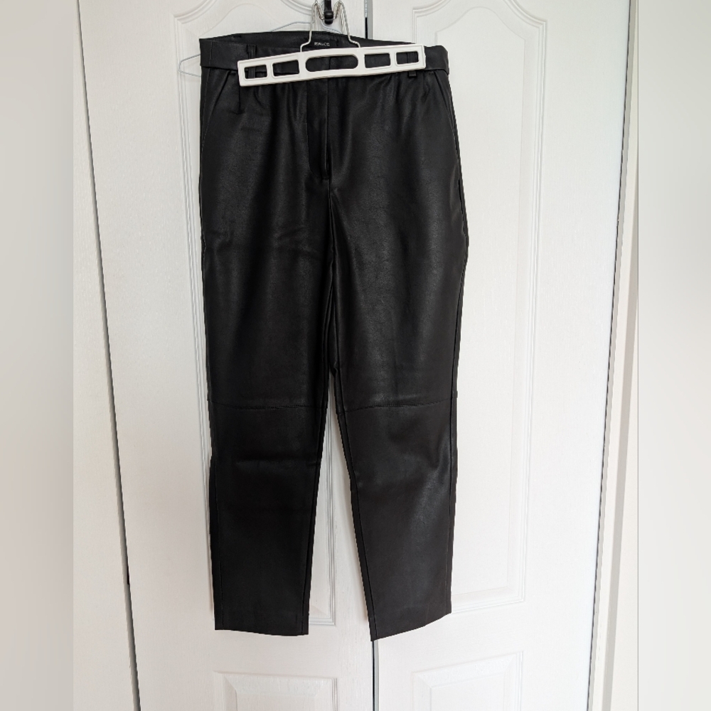 RW&CO. Women's Black Faux Leather Pants